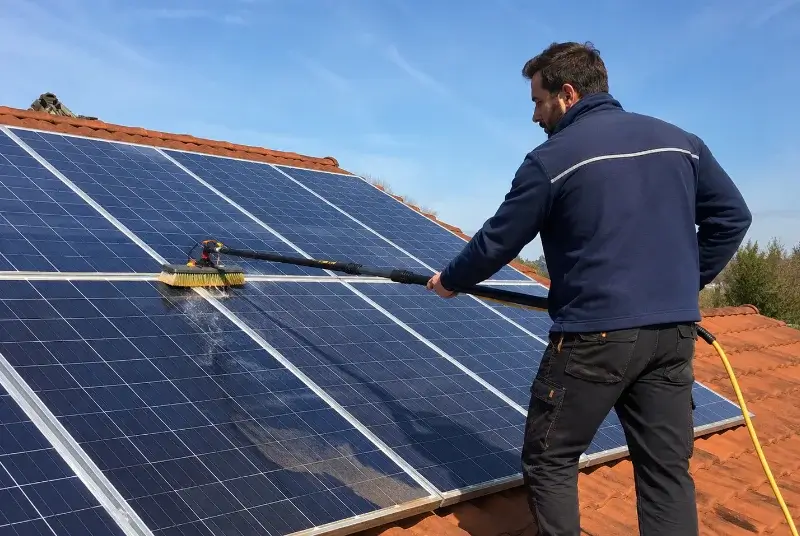 Nettoyage et entretien de panneaux solaires à Peyremale
